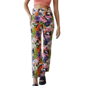 BDG Urban Outfitters Colorful Corduroy Vibrant Retro Print Pants Size 27 RARE!!!